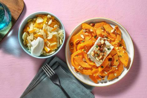 Zucca al forno con formaggio greco