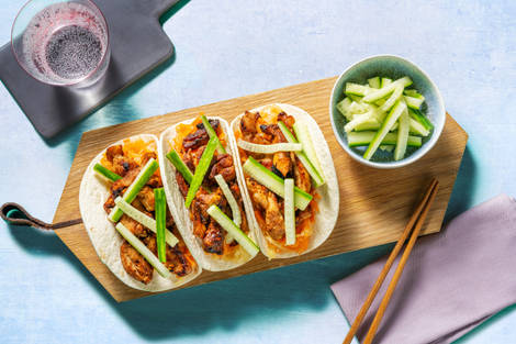 Tacos fusion di pollo e cetrioli agrodolci