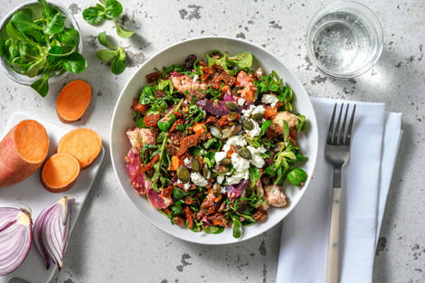 Bowl de boulgour aux légumes rôtis