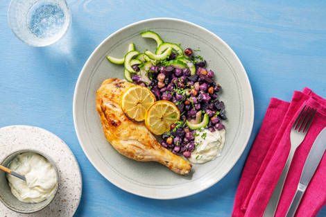 Cuisse de poulet rôtie au citron & épices