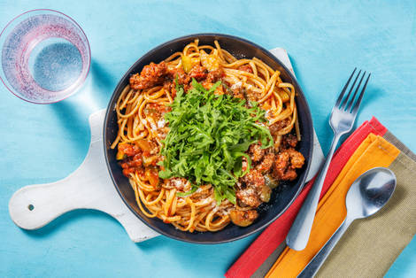 Red Wine Beef Ragu and Linguine