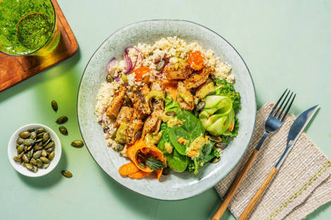 Medelhavsinspirerad pulled bean-sallad