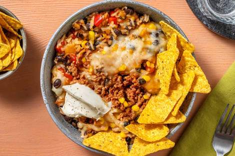 Cheesy Enchilada-Pfanne mit extra Bio-Rinderhack