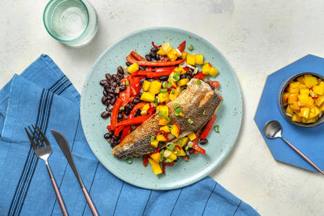 Caribbean Style Fischfilet mit Mangosalsa