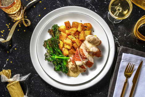 Serrano Ham Wrapped Chicken Breast