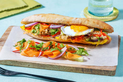 Vietnamesisk kyckling-bánh mì