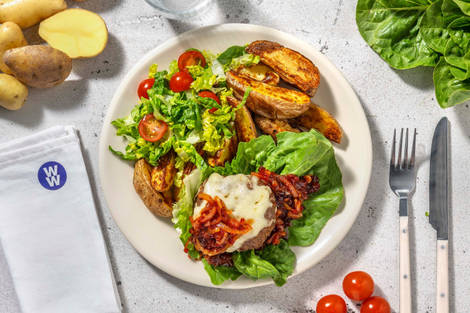 Cheesy Mexican Style Spiced Naked Burger