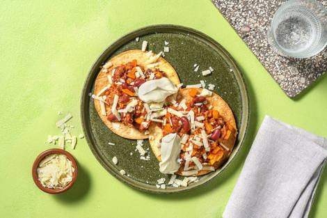 Beany Beef Tostadas Rapidas