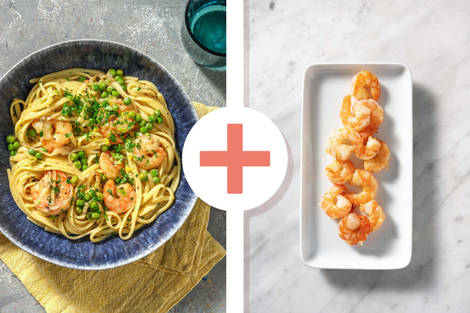 Herby Lemon and Double Prawn Linguine