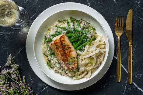 Risotto au filet de sébaste et thym citron