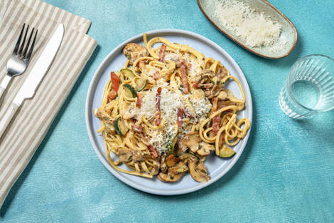 Pronto Double Bacon and Mushroom Linguine