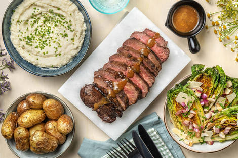 Feestelijke runderlende met geroosterde krieltjes en knolselderijcreme