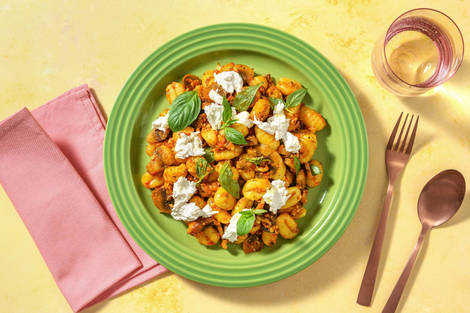 Gnocchi aux champignons & burrata