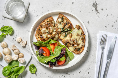 Tartines champignons & gouda gratinées