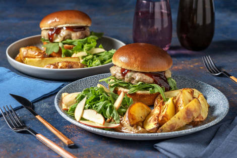 Cheesy BBQ Pork Burger