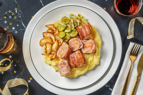 Rollè  di salmone e pancetta croccante