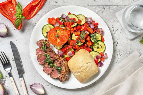 Pavé de bœuf sauce pistou