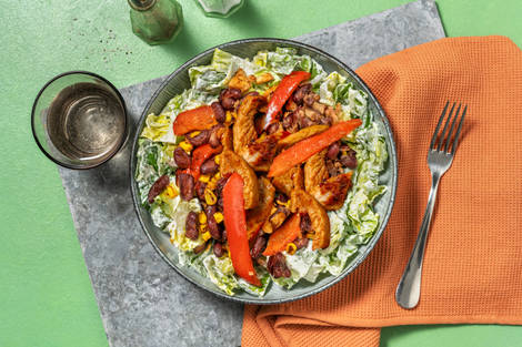 Mexikanischer Salat mit Bio-Schweinefleisch