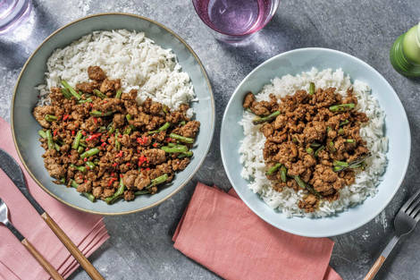Thai Style Pork Rice Bowl