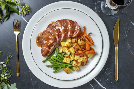 Roasted Duck Breast and Fig Sauce