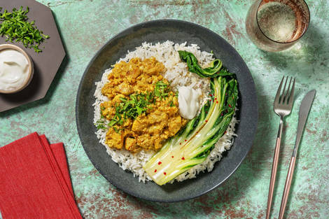 Pollo al curry con yogurt greco