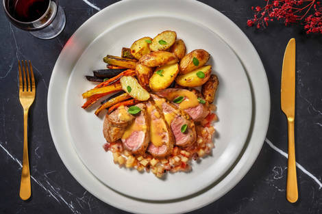 Lonza in salsa alla panna, miele e senape