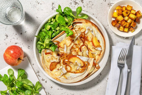 Flammkuchen met brie en appel