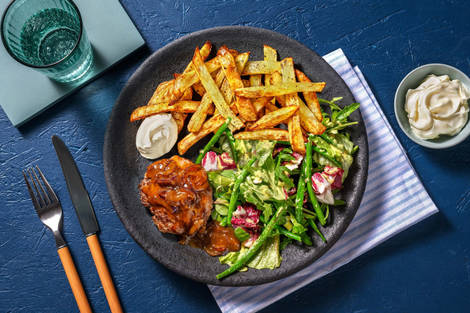 Steak haché au jus d’oignon