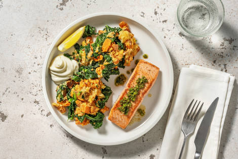 Cajun Spiced Salmon and Chive Dressing