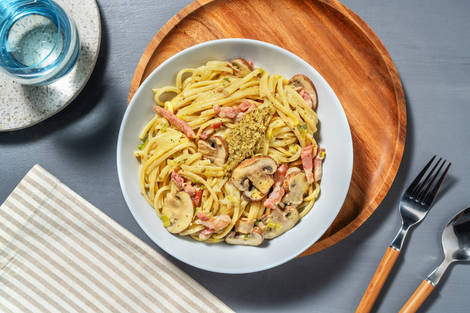 Bacon and Leek Linguine