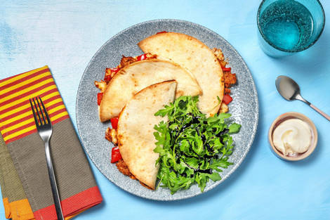 Spiced BBQ Pork Quesadillas