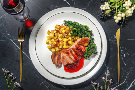 Seared Duck Breast in Balsamic Gastrique Sauce