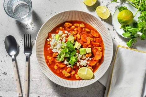 Mijoté de poulet & haricots façon Pozole