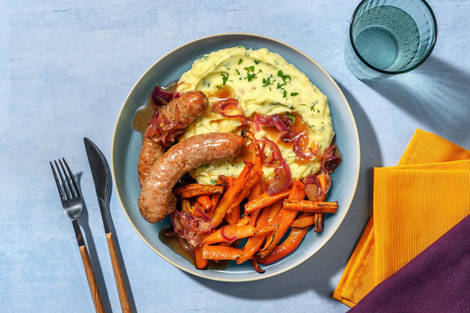 Cumberland Sausages and Parsley Mash