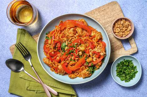 Sticky Chicken Noodle Stir-Fry