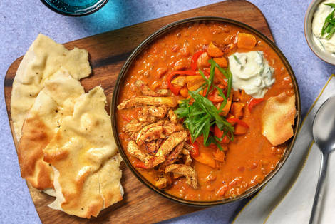 Indische Dalsuppe mit extra Hähnchen