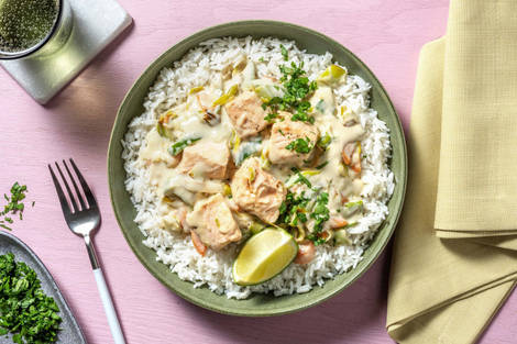 Blanquette de saumon & riz pilaf