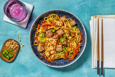 Noodles alla salsiccia e Jalapeño