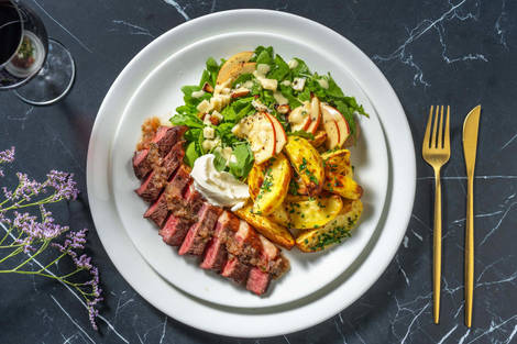 Grillad ryggbiff med schalottenlökssmör