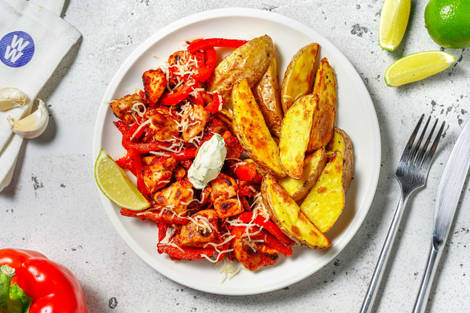 Fajita Chicken Loaded Wedges