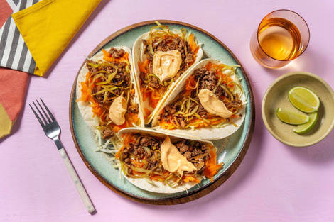 Asiatiska blandfärstacos