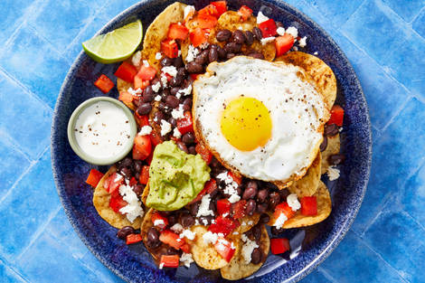 Chilaquiles-Inspired Chorizo, Egg and Chipotle Black Beans