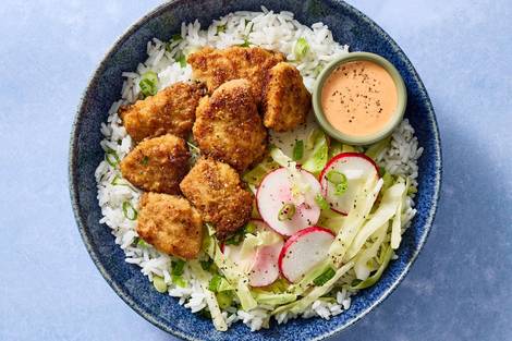 Karaage-Inspired Chicken Breasts Bowls