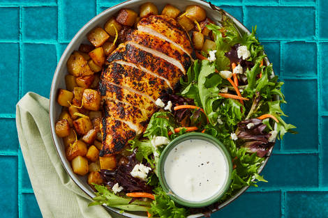 Lemon-Pepper Chicken and Braised Potatoes