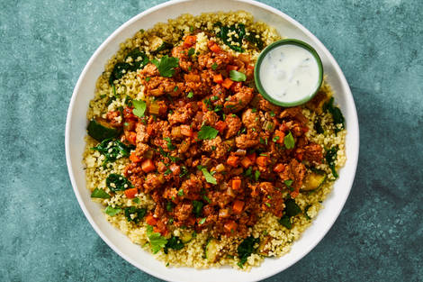 Nutritionist's Pick: Apricot-Harissa Beef and Couscous Bowls