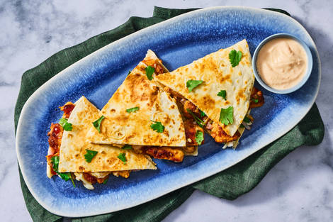 Smoky BBQ Shrimp Quesadillas