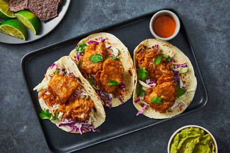 Crispy Tempura Cod Tacos with Guacamole