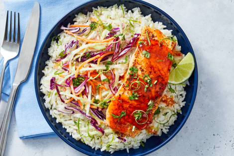 Sweet Thai Salmon & Ginger-Lime Rice