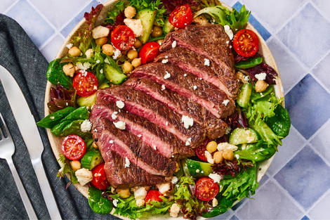 Sirloin Steak Salad & Red Pepper Dressing