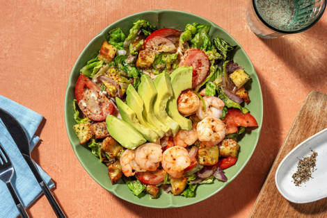 Honig-Senf-Garnelensalat mit Avocado